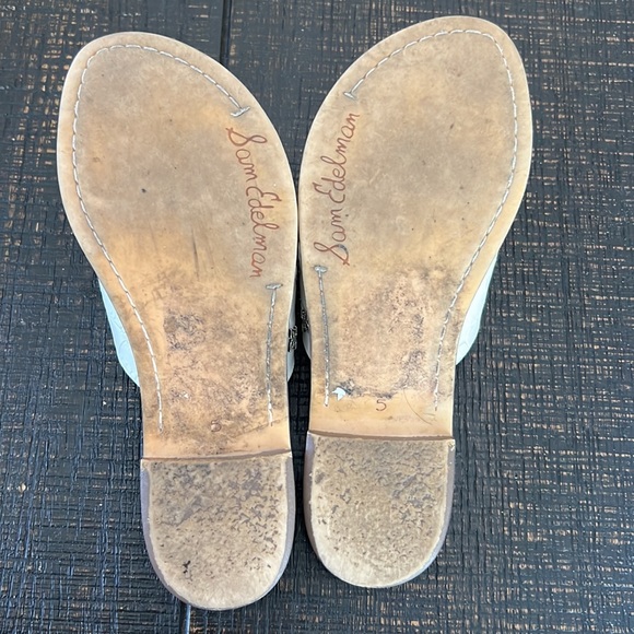 WHITE SAM EDELMAN SANDALS - Picture 2 of 4